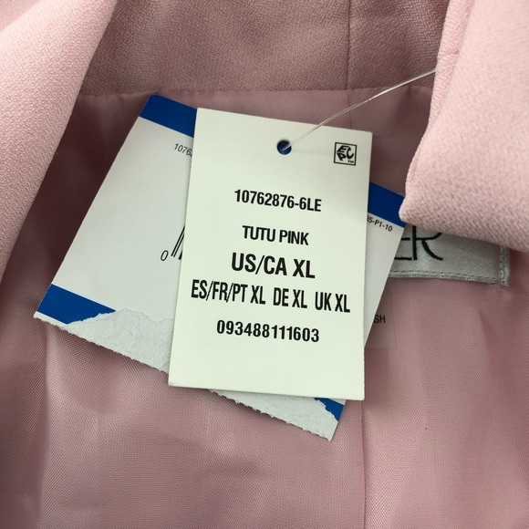 Kasper Pink Tutu Open Front 3/4 Cuffed Sleeve Blazer Jacket - Picture 5 of 8